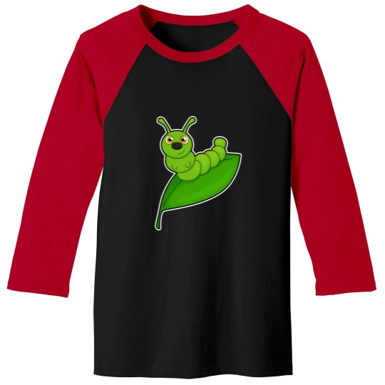 Discover Caterpillar with Leaf Baseball Tees