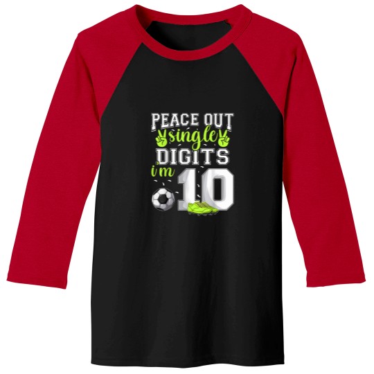 Discover 10Th Birthday Shirts Boys Soccer Peace Out Single Digits T-Shirt Baseball Tees