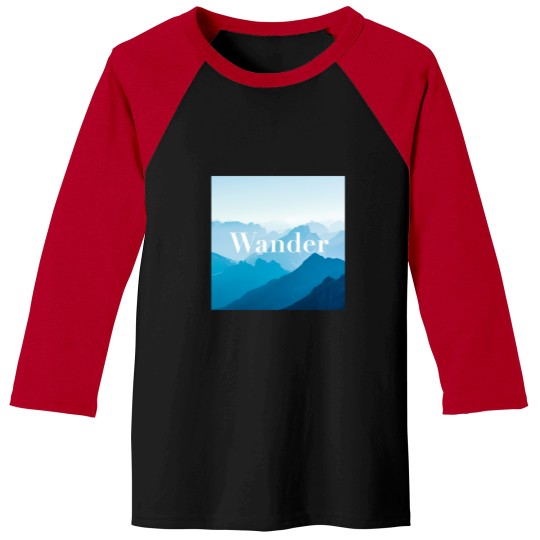 Discover Zen Wander Blue Mountains Calming Poster Baseball Tees