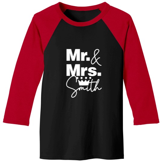 Discover We are mrs and Mrs Smith Lovely Family Fitted Baseball Tees