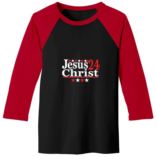 Discover Jesus Christ 2024 Political Election Parody Baseball Tees