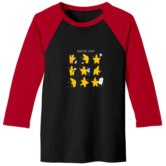 Discover Shooting-Stars-Funny-Apparel-T-Shirt Baseball Tees