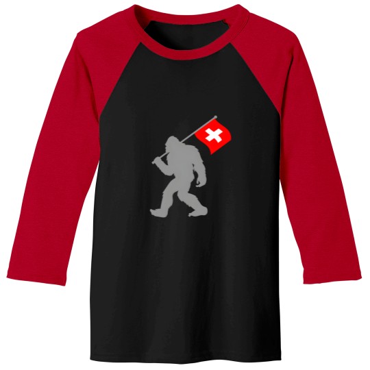 Discover Suisse Or Swiss Flag On Switzerland Flag Baseball Tees