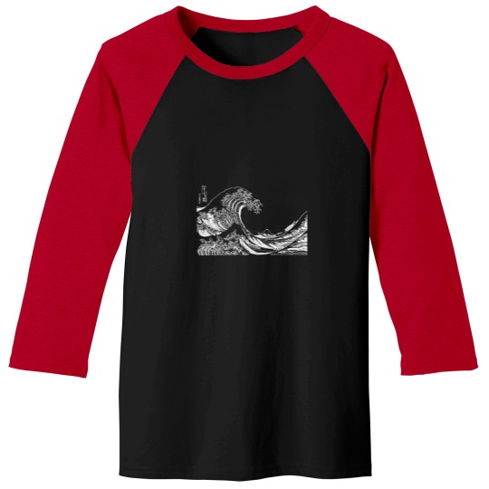 Discover Famous The Great Wave By Katsushika Hokusai Baseball Tees