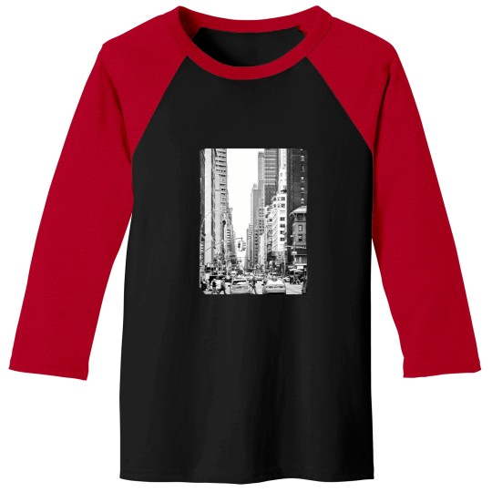 Discover New York Streets Streets New York Black And White Streets 1296 Baseball Tees