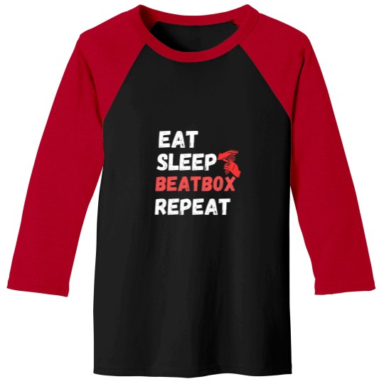 Discover Eat Sleep Beatbox Repeat (5) Baseball Tees