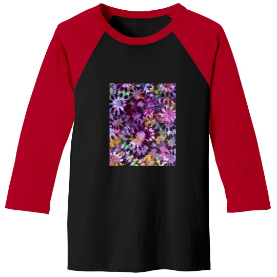 Discover Abstract Purple Flowers Baseball Tees