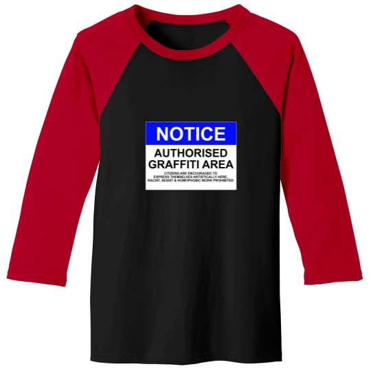 Discover Authorised Graffiti Area Baseball Tees