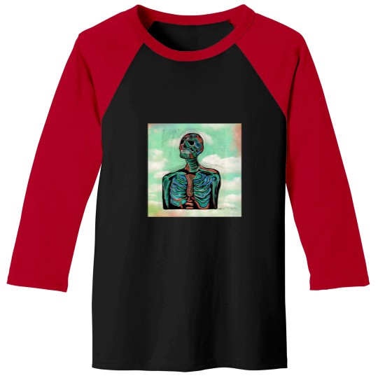 Discover Skeleton geli print Baseball Tees