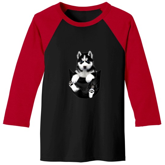 Discover Siberian Husky in My Pocket Cute Dog Lovers Baseball Tees