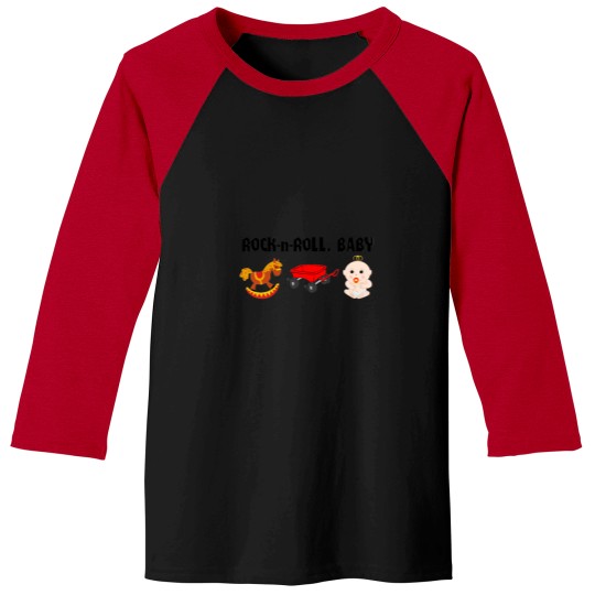 Discover Rock-n-Roll, Baby Baseball Tees