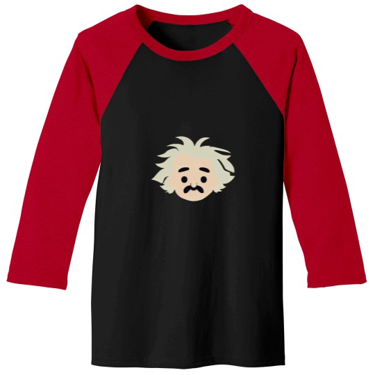 Discover Little Albert Einstein bobblehead with white hair Baseball Tees