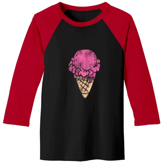 Discover Ice-Cream-Strawberry-Gift-T-Shirt Baseball Tees