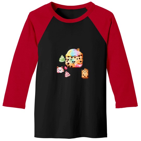 Discover CatCookie Chocolate Cookie Face Baseball Tees