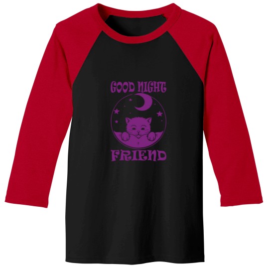 Discover Sleep Shirt Kitten Purple Baseball Tees
