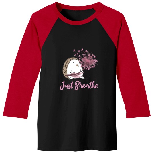 Discover Just Breathe Dandelion Wildflower Botanical Nature Flower Baseball Tees