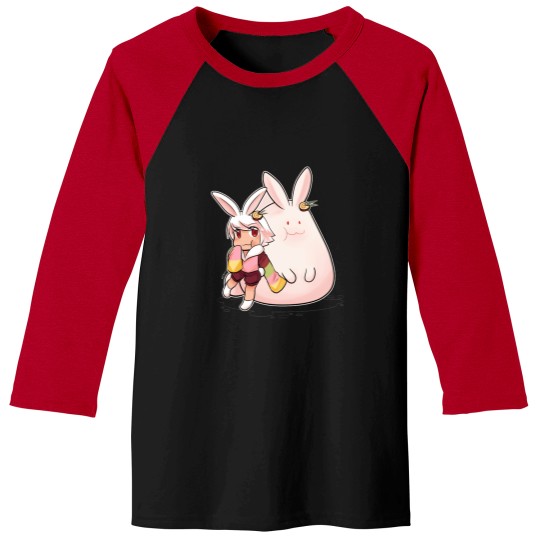 Discover Moon rabbit almond For strawberry cake Kawaii Baseball Tees