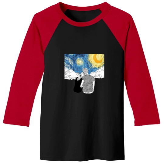 Discover Love-In-A-Starry-Night-Van-GoghFunny-Gift-For-Van-Gogh-Lovers-And-Fine-Art-Lovers Baseball Tees