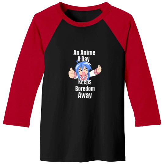 Discover An-Anime-A-Day-Keeps-Boredom-Away---Konata-Izumi T-Shirt Baseball Tees