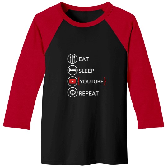 Discover Video Blogger Vlogger Like Subscribe Podcaster Baseball Tees