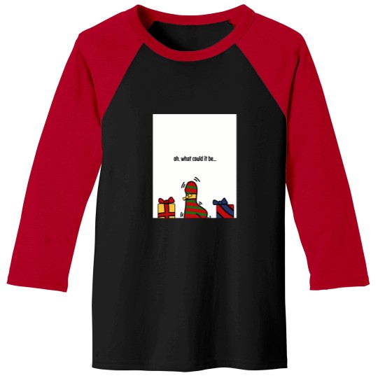 Discover Dildo-Wrapped-Gift-Funny-Inappropriate-Christmas-Card T-Shirt Baseball Tees