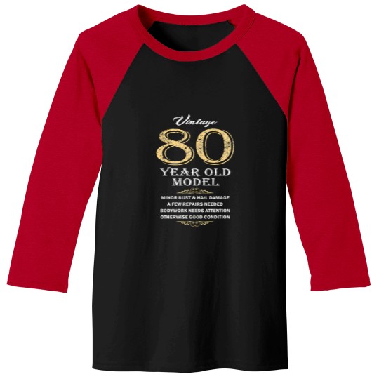 Discover 80Th-Birthday---Funny-Gift-Idea T-Shirt Baseball Tees