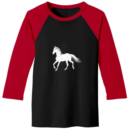 Discover Baluchi horse - white horse - curled eared horse - horse breeds of Pakistan Baseball Tees