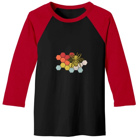 Discover Beekeeper Bee Honeycomb Beekeeg Baseball Tees
