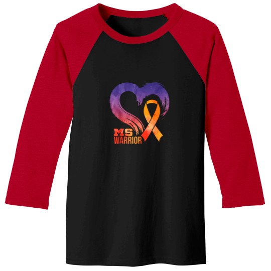 Discover Ms-Warrior-Heart-Multiple-Sclerosis-Awareness-Month-T-Shirt Baseball Tees