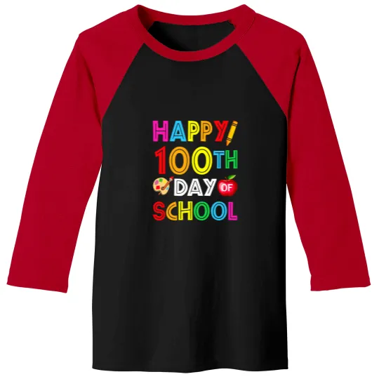 Discover 100th Day of School Teachers Kids Child Happy 100 Days 3 Baseball Tees
