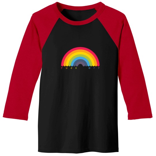 Discover Rude Rainbow Baseball Â¾ Sleeve T Tee Baseball Tees