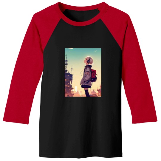 Discover Urban Anime Girl Modern Japanese Style Baseball Tees
