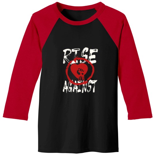 Discover rise against band Baseball Tees