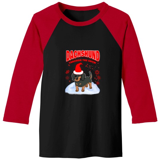 Discover Dachshund Lover Merry Christmas Baseball Tees