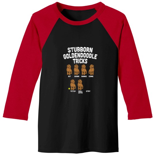 Discover Stubborn Goldendoodle Tricks Dog Trainer Mom Dad Baseball Tees