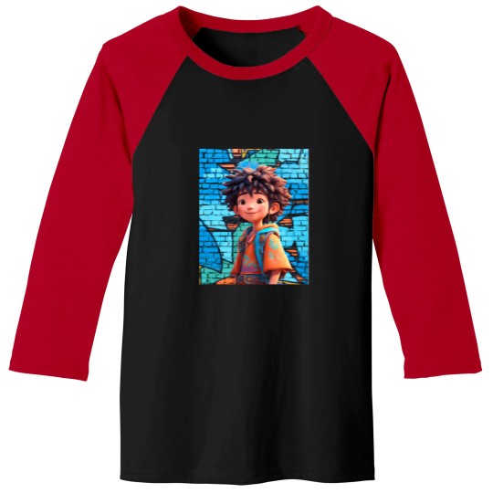 Discover Animated-Rap-Style-Graffiti-T-Shirt Baseball Tees