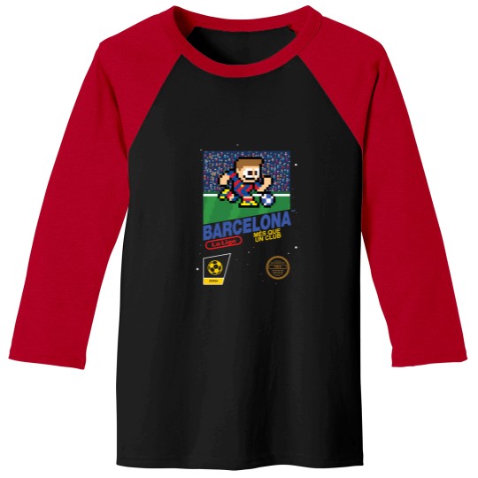 Discover Fc-Barcelona-V2--(8-Bit-Football--Soccer-Videogame-Cart) T-Shirt Baseball Tees