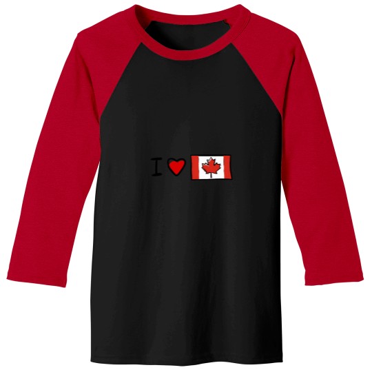 Discover I-Love-Canada-Love-Art T-Shirt Baseball Tees