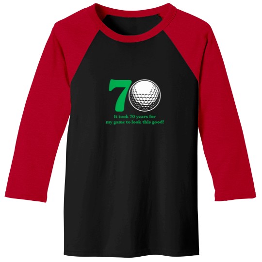 Discover 70-Year-Old-Golfer-Golfing-Golf-70Th-Birthday-T-Shirt Baseball Tees