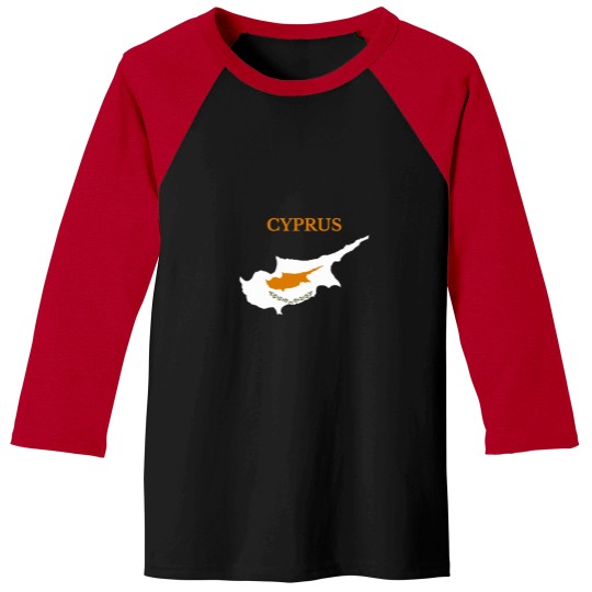 Discover Cyprus-Map-Flag T-Shirt Baseball Tees
