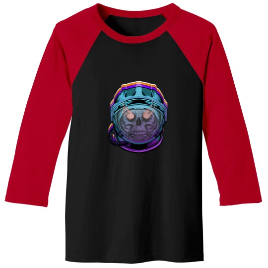 Discover Space-Skull T-Shirt Baseball Tees