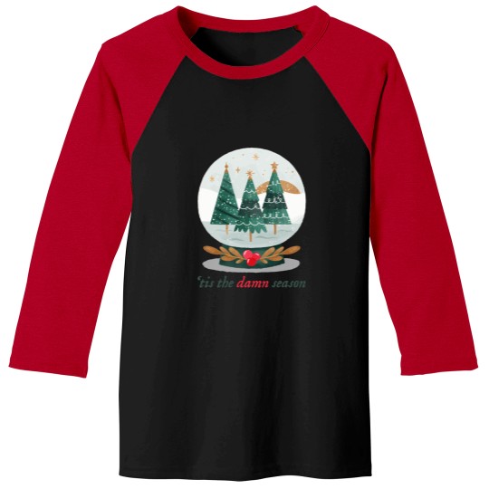Discover 'Tis-The-Damn-Season-Snow-Globe T-Shirt Baseball Tees