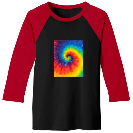 Discover Tie-Dye-Swirl-Rainbow T-Shirt Baseball Tees