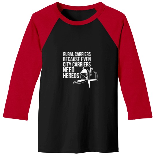 Discover T-Shirt Rural Carriers Need Heroes Postal Worker Gift Postman Baseball Tees