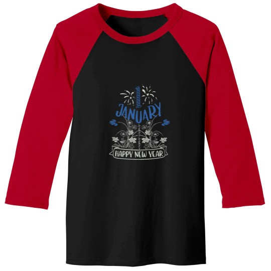 Discover 1 January Happy New Year Baseball Tees