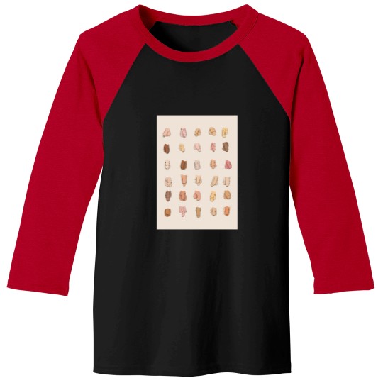 Discover Shapes And Sizes - Body Positive - Quirky Art Simple minds Baseball Tees