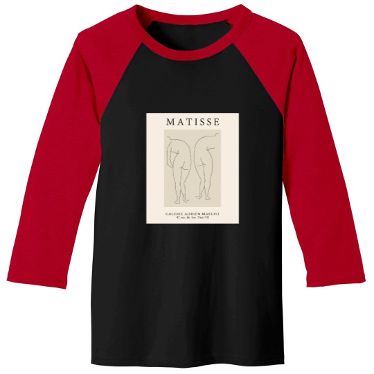 Discover Two Naked Women - Matisse Style - Matisse Line Art Simple minds Baseball Tees