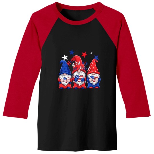 Discover Happy 4th of July Gnome Baseball Tees