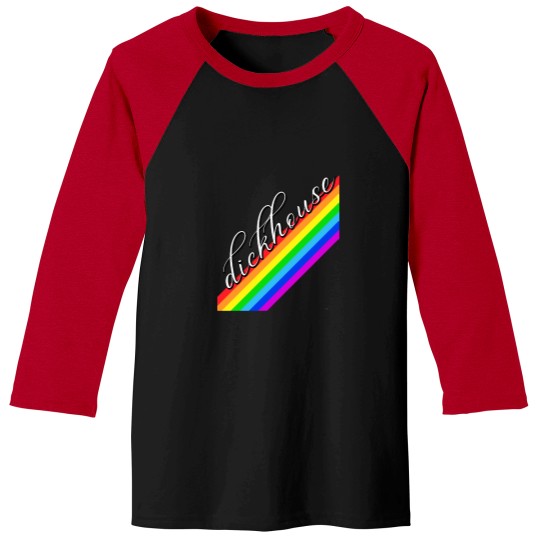 Discover DickhouseDickhouse ProductionsChalk Paintsliding Rainbow Who Deyyyyyyyyy Baseball Tees