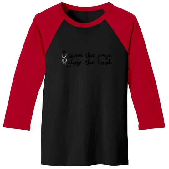 Discover turn the page or close the book Baseball Tees